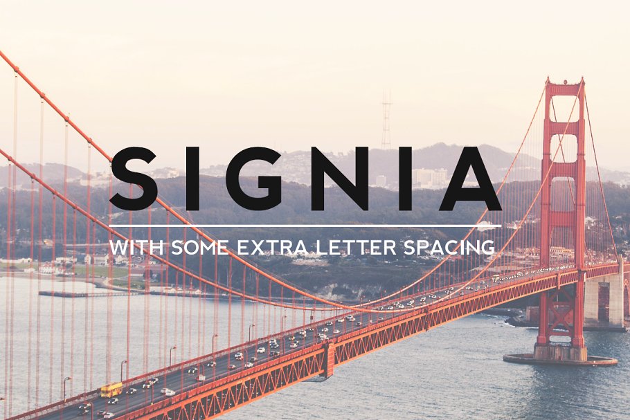 Beispiel einer Signia Pro Bold-Schriftart